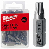 MILWAUKEE Біта , TX15, 25мм, (25шт) | 4932399595
