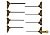 VOREL Набір ключів шестигранних : тип "Т", HEX 2.5-10 мм, L= 100-200 мм, Cr-V 6150, 8 шт  | 56649