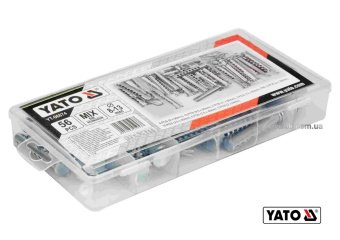 YATO Шплінти і штифти різних розмірів YATO : Ø=8-13 мм, l=30-64 мм, набір 56 шт  | YT-06874