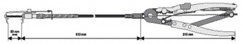 YATO Щипці для стягуюч. хомутів YATO 210 мм з гнучким подовж-м 513 мм  | YT-0653