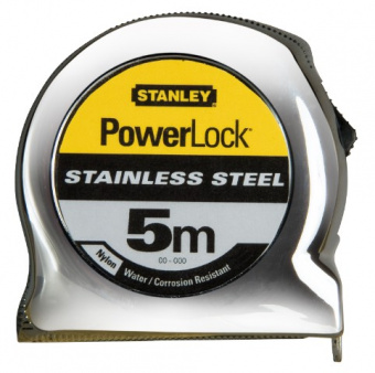 STANLEY 0-33-299 Рулетка "Powerlock®", 5м х 19мм, полотно из нержавеющей стали, в пластиковом корпус