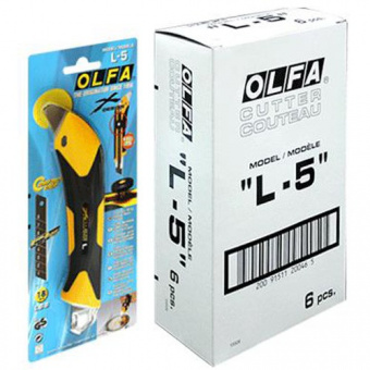 Нож OLFA L-5 двухкомпонентный корпус, трещоточный фиксатор, 18мм