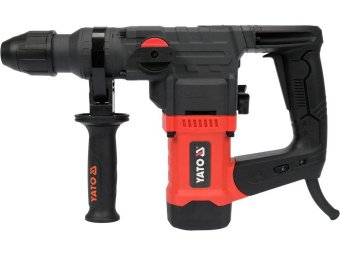 Перфоратор мережевий SDS+ YATO: P= 1100 Вт, J = 4.5 Дж. для свердл Ø≤ 35 мм, 3 свердла і 2 піки [2]