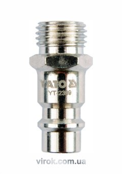 YATO Швидкоз'єднуваний наконечник YATO з зовніш. різьбою Ø= 1/4"  | YT-2399