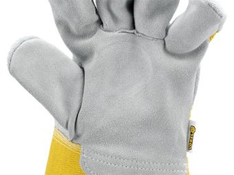 Рукавиці робочі VOREL бавовна/ шкіра, розмір 10 [12/72]