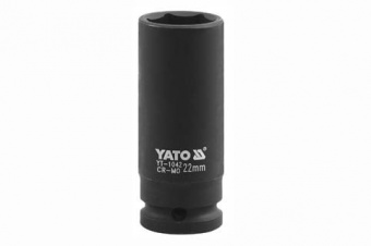 YATO Головка торцева ударна 6-гранна YATO : подовжена, квадрат 1/2", М= 29 мм, L= 78 мм  | YT-1049