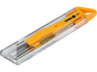 Ніж з висувним трапецевидним лезом VOREL: безпечний, 130х24 мм, лезо 61x19 мм [24/288]