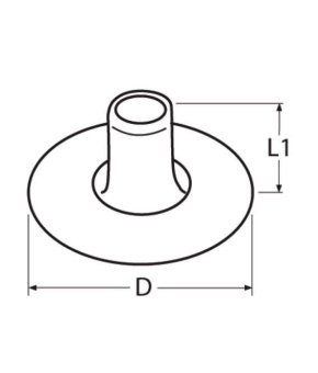 Нержавеющая ножка кнопки Durable™ Dot® Ø 6,4