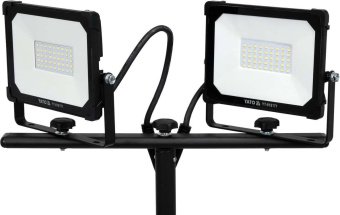 YATO Прожектори з SMD-діодним випромін. YATO: 2x 30 Вт, 230 В, x2850 Lm, на штативі h= 0.6-1.22 м  |