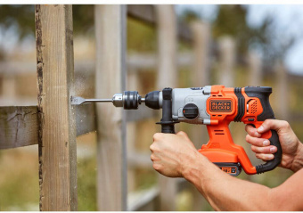 Перфоратор акумуляторний BLACK+DECKER, SDS-Plus, 18 В, 1.2 Дж, 3 режими