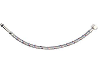 Шланг водопровідний з опліткою з нерж сталі FALA l= 400мм Ø= 8/12, з'єдн F-1/2" х M-M10x1- 50мм 1МПа