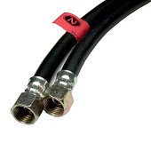 Шланг газовий, гумовий, чорний, мет.гайка L=1200мм, 1/2 внутр./внутр. Україна | 77-770