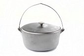 Котел алюминиевый с крышкой и дужкой 265мм 6л СИЛА
