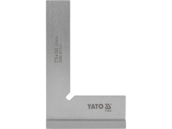Кутник слюсарний 90° YATO з широкою основою, 75 х 50 мм [100]