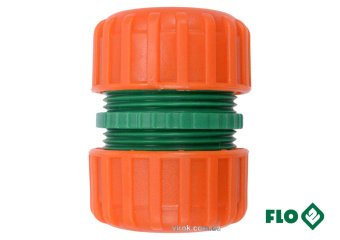 FLO Муфта сполучна 2-х водяних шлангів 3/4" пластикова  | 89008