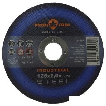 Круг отрезной по металлу PROFITOOL INDUSTRIAL 125х2.0х22.2 мм, EA30T-BF, F41, 12250 об/мин