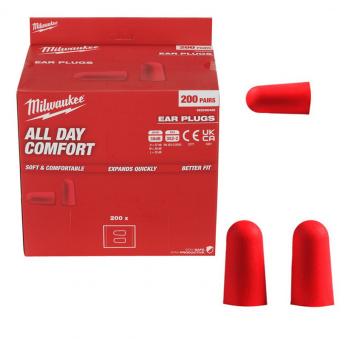 MILWAUKEE Беруши красные одноразовые 200 пар | 4932480465