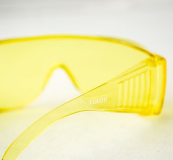 Окуляри захисні VIROK полікарбонат, жовті ,покриття від запотівання та подряпин,відкриті (72)