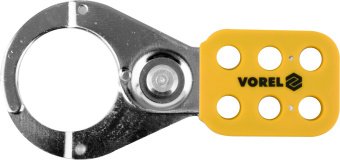 VOREL Затискач пружинний сталевий : Ø6 x 48 мм, для 6 навісних замків з дугою Ø≤ 10 мм  | 77705