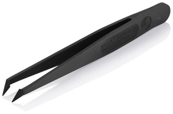 KNIPEX Пинцет для прецизионных работ пластик ESD, black 03 | 92 09 03 ESD