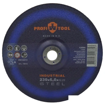 Круг зачистной по металлу PROFITOOL INDUSTRIAL 230х6.0х22.2 мм, EA24R-BF, F27, 6650 об/мин
