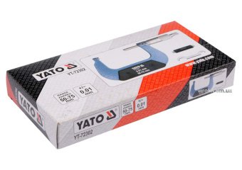 YATO Мікрометр YATO з точністю 0.01 мм в діапазоні 50 - 75 мм  | YT-72302