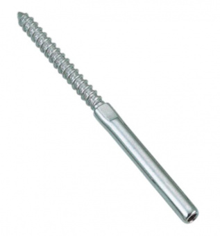 Наконечник троса з правим різьбленням по дереву, нержавіюча сталь А4 (AISI 316)