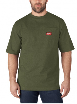 MILWAUKEE Футболка WTSS з карманом та коротким рукавом, зелена, розмір S | 4932493018