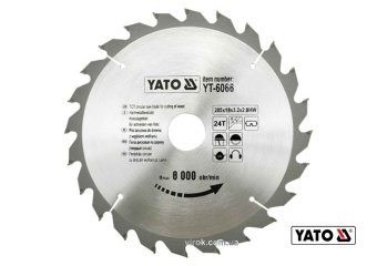 YATO Диск пиляльний победітовий по дереву YATO: 205х18х3.2x2.0 мм, 24 зубці, R.P.M. до 6000 1/хв  | 