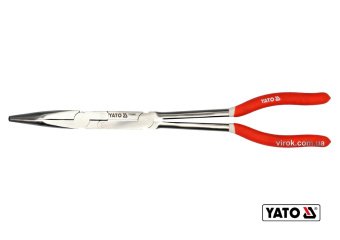YATO Щипці вигнуті під 45° подовжені з 2 шарнірами YATO : L= 330 мм, HRC 50, Cr-V  | YT-20401