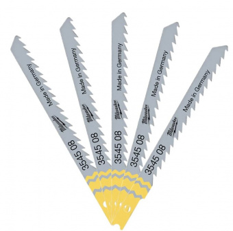 MILWAUKEE Полотна для лобзика А5035/А5041 , 75мм/ крок зуба 4,0мм, (5шт) | 4932354508