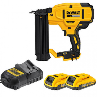 Пістолет цвяхозабивний акумуляторний DeWALT, 18В XR Li-Ion, безщітковий, діаметр/довжина цвяха 1.25/