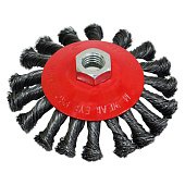 Щітка крацовка кругова закручена, 125мм Spitce | 18-212