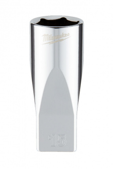 MILWAUKEE Головка хромована метрична подовжена 1/4'', 15мм | 4932478335