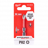 MILWAUKEE Біта SHOCKWAVE , PH2, 50мм (1шт) | 4932430854