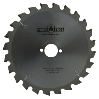 Диск пильный по дереву 210х2.8х1.8х30 мм, Z=24, форма зуба Wneg (ATBneg), поперечный рез PROFITOOL