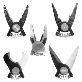 Плоскогубці і ножиці електромонтажні переставні 5 в 1 YATO, тримач l= 200 мм. компл. 5 елем. [4/16]