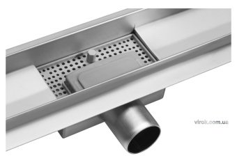 FALA Трап підлоговий для душу з нержавіючої сталі "OLIMP" ; 60х 7х 7 см, сифон h= 52 мм  | 75421