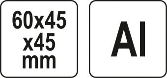 YATO Шаблон розмічальний YATO об'ємно кутовий зі шкалою, 60х 45х 45 мм  | YT-44087