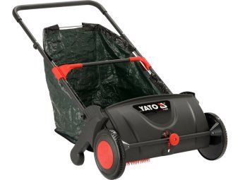 Збирач трави і листя з ручним приводом YATO: на 2 колесах, робоча зона- 53 см, 4 щітки, кошик- 100 л