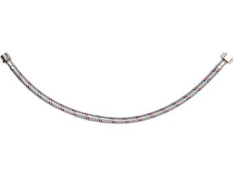 Шланг водопровідний з опліткою з нерж сталі FALA l= 500 мм, Ø= 8/12, з'єднання F-1/2" х M-3/8" 1 МПа