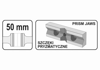 YATO Лещата для верстатів YATO; корпус- 110 мм, губки- 50 мм, розвід губ- 30 мм  | YT-65071