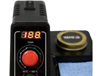 Паяльна станція мережева 230 V YATO; Р= 60 Вт, t°= 90-480°С, жало тип 900M, LCD табло [16]