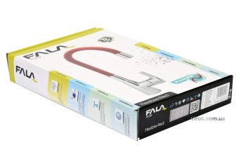 FALA Змішувач води "FLEXIBLE" для раковиниз гнучкою червоною лійкою  | 75707