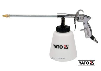 YATO Пістолет пневматичний для утворення піни YATO : бак- 1 л, сопло- 220 мм, 113 л/хв, 0.62 МПа  | 