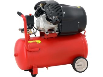 Компресор мережевий YATO 230 В, 2.2 кВт, тиск ≤ 8 Bar,  под. повітря- 392 л/хв, ресивер- 50 л [1]