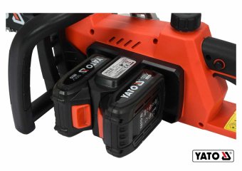 YATO Пила ланцюгова акумуляторна YATO : 36 В (2 x Li-Ion 18 В), 2 АГод, шина- 14"/35 см  | YT-82812