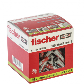 Fischer Дюбель DUOPOWER  8x40 S с шурупом 5,5 х 55