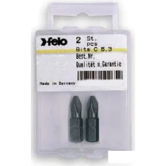 Бита FELO PH1/PH2х25 мм, 1/4, С 6,3, ВОХ (2 шт.) (02201236)