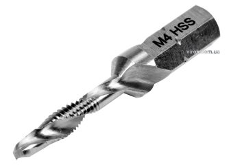 YATO Свердло-мітчик YATO М4 х 0.7 мм, HSS М2, HEX-1/4", l= 39/6 мм  | YT-44841